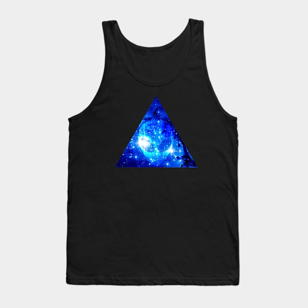 Cosmic Alien Head Space Tank Top by SpaceAlienTees